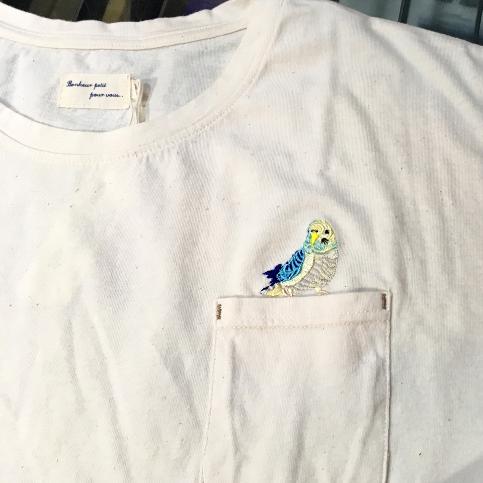 オーダー鳥Tシャツ刺繍-01
