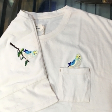 オーダー鳥Tシャツ刺繍-03