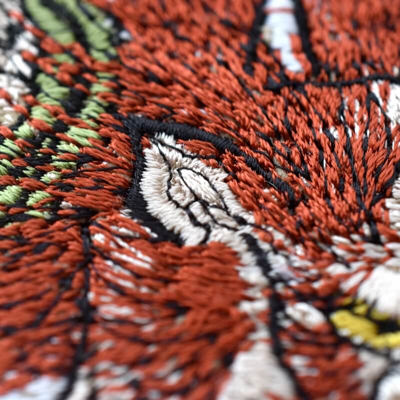 北斎雷神刺繍ワッペン