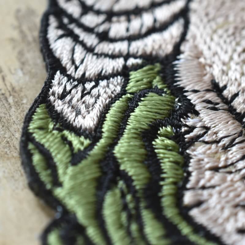 北斎雷神刺繍ワッペン