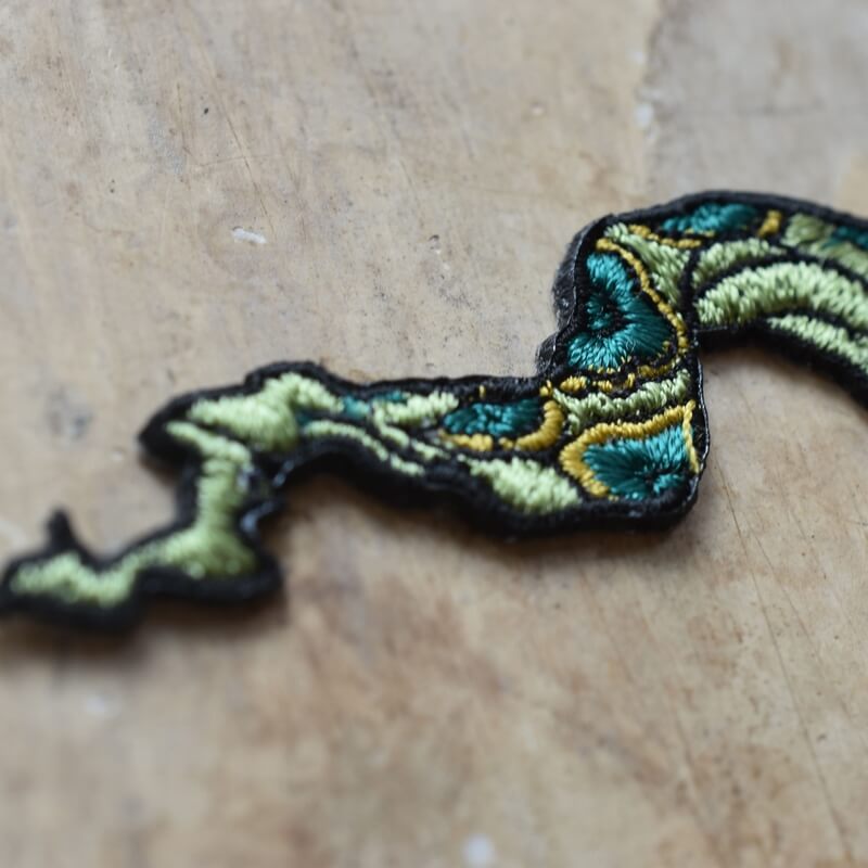 北斎雷神刺繍ワッペンころも