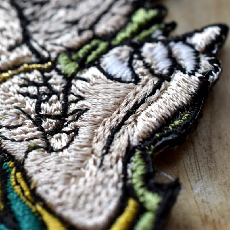 北斎雷神刺繍ワッペン