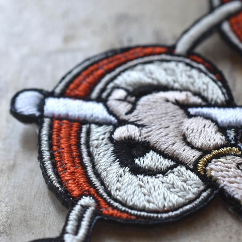 北斎雷神刺繍ワッペン