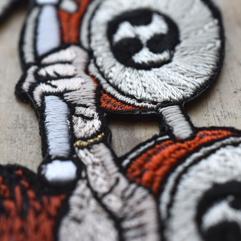 北斎雷神刺繍ワッペン
