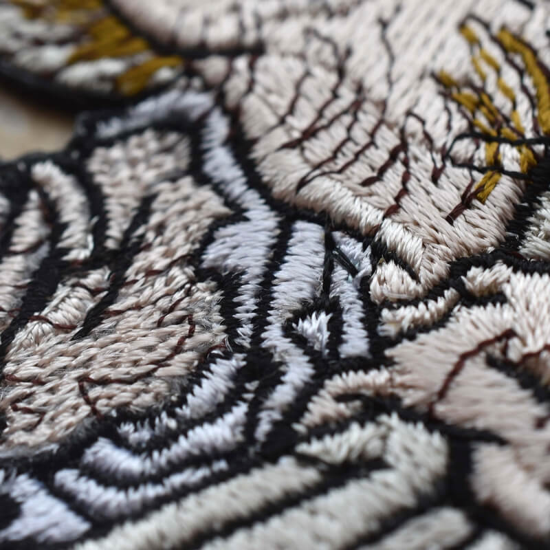 北斎風神刺繍ワッペン