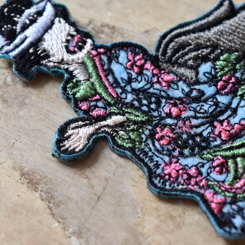 お歯黒のっぺり妖怪刺繍ワッペン