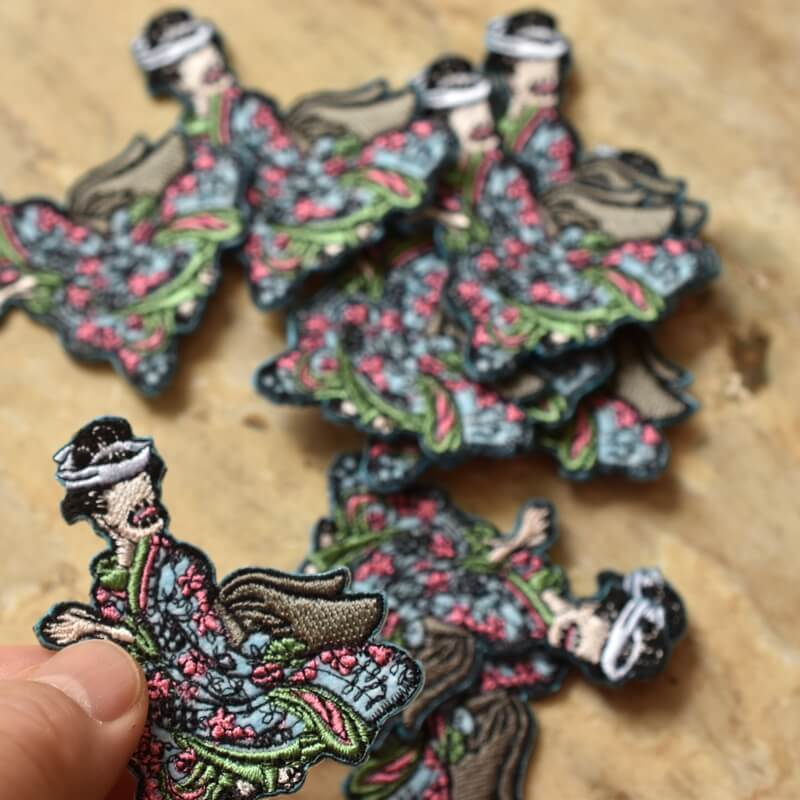 お歯黒のっぺり妖怪刺繍ワッペン