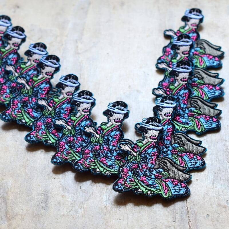 お歯黒のっぺり妖怪刺繍ワッペン