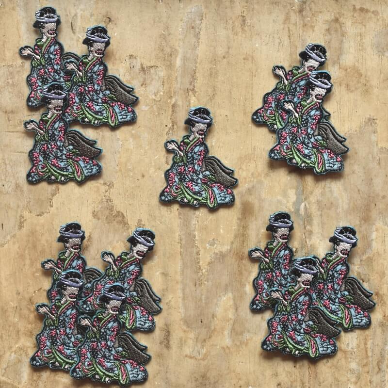 お歯黒のっぺり妖怪刺繍ワッペン