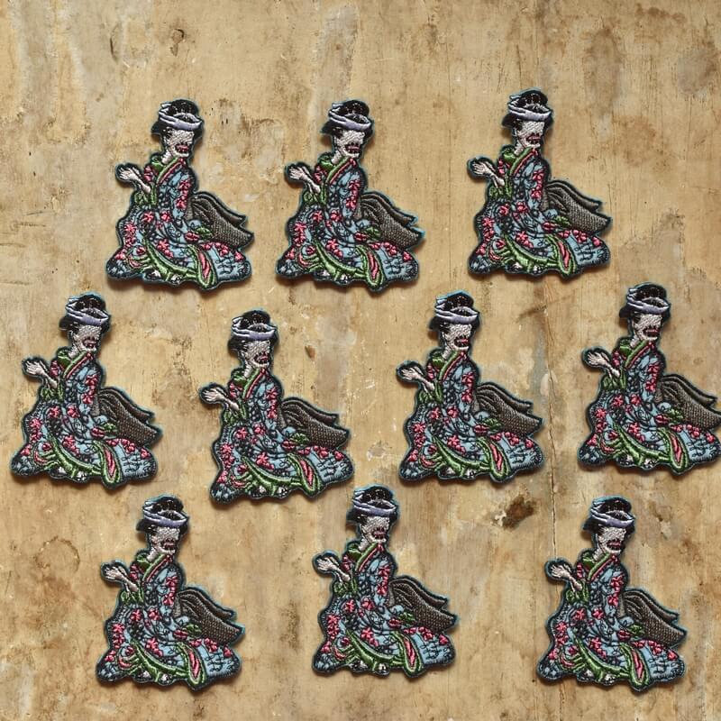 お歯黒のっぺり妖怪刺繍ワッペン