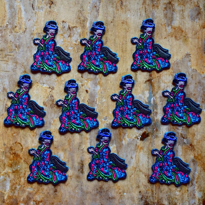 お歯黒のっぺり妖怪刺繍ワッペン
