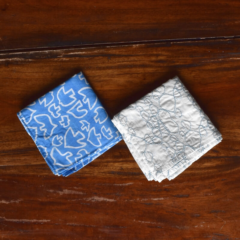 ドルフィンリングステッチハンカチ