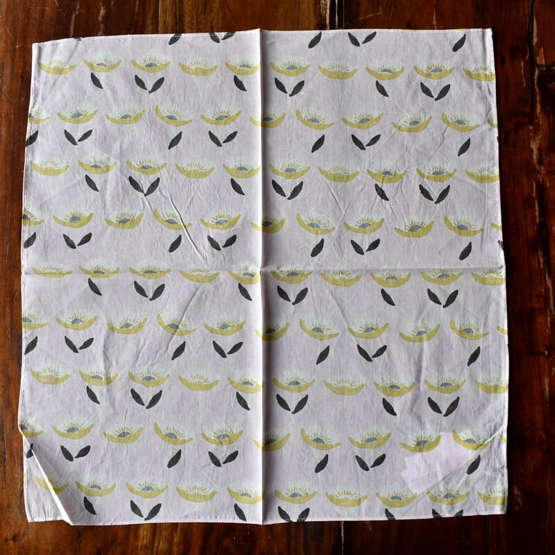 アネモネのお花畑プリントハンカチ