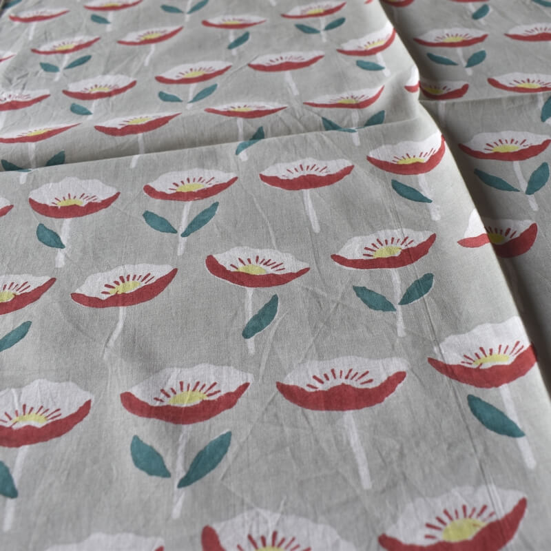 アネモネのお花畑プリントハンカチ