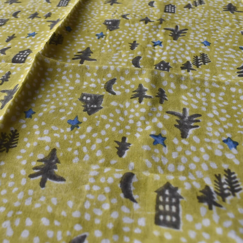 夜空プリントガーゼプリントハンカチ