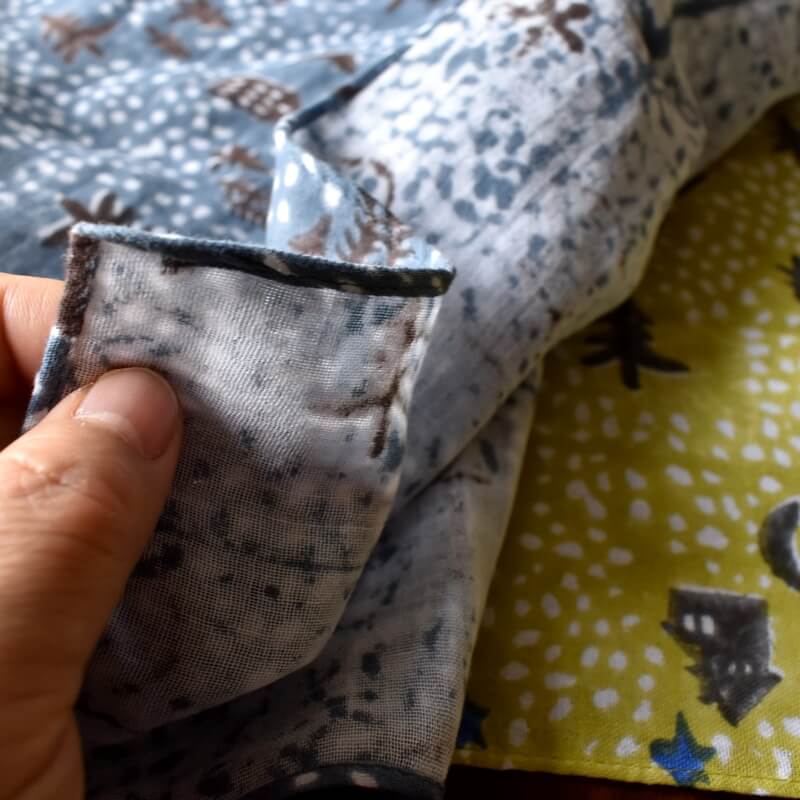 夜空プリントガーゼプリントハンカチ