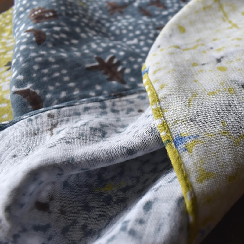 夜空プリントガーゼプリントハンカチ