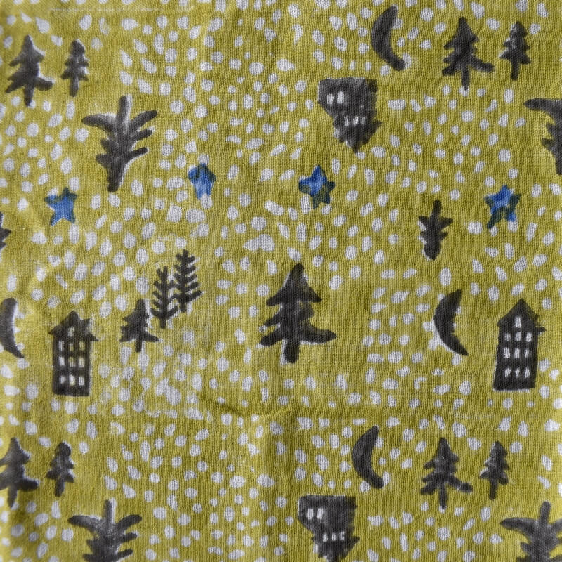 夜空プリントガーゼプリントハンカチ