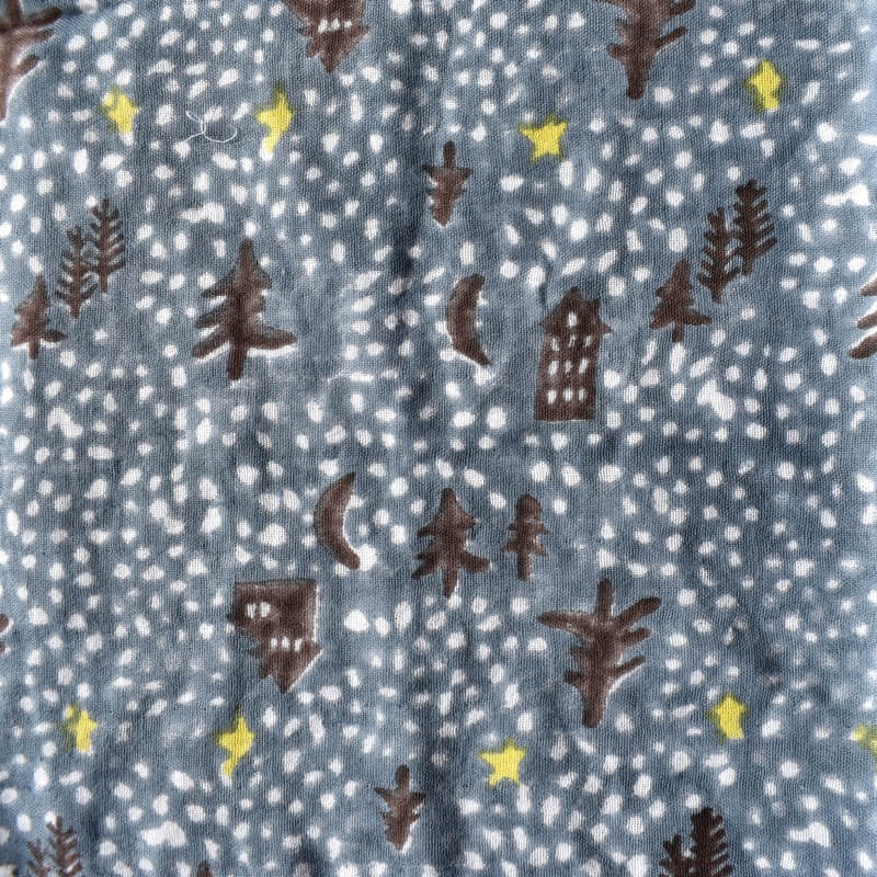 夜空プリントガーゼプリントハンカチ