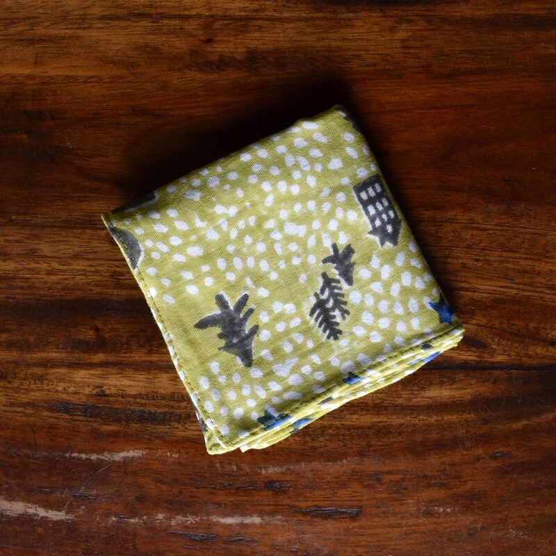 夜空プリントガーゼプリントハンカチ