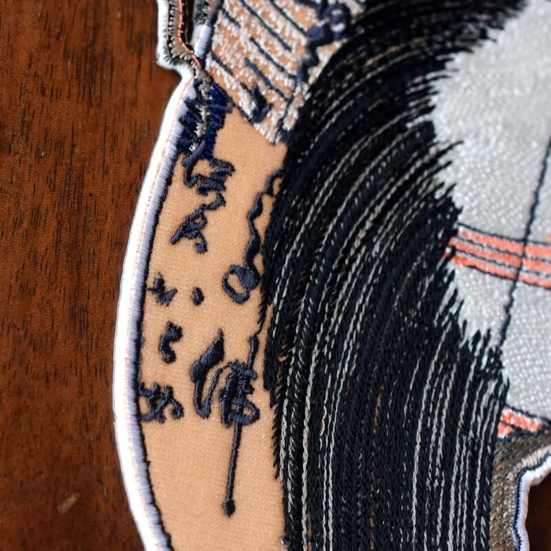 百物語お岩さんの刺繍ワッペン髪の毛