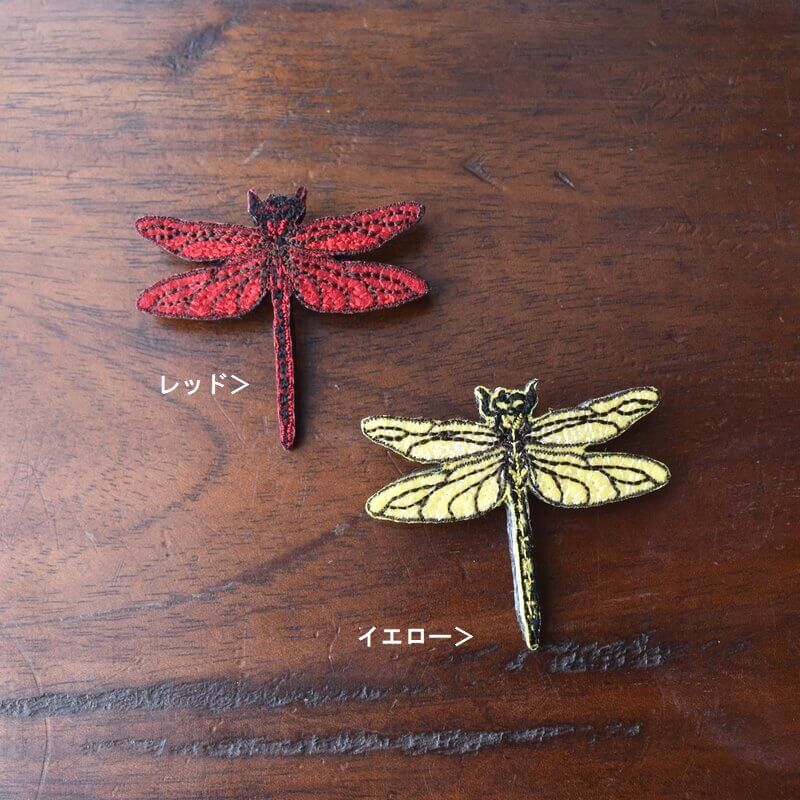 トンボ［Dragonfly］昆虫刺繍ブローチ｜mimi刺繍｜東京・吉祥寺の小さな刺繍屋さん