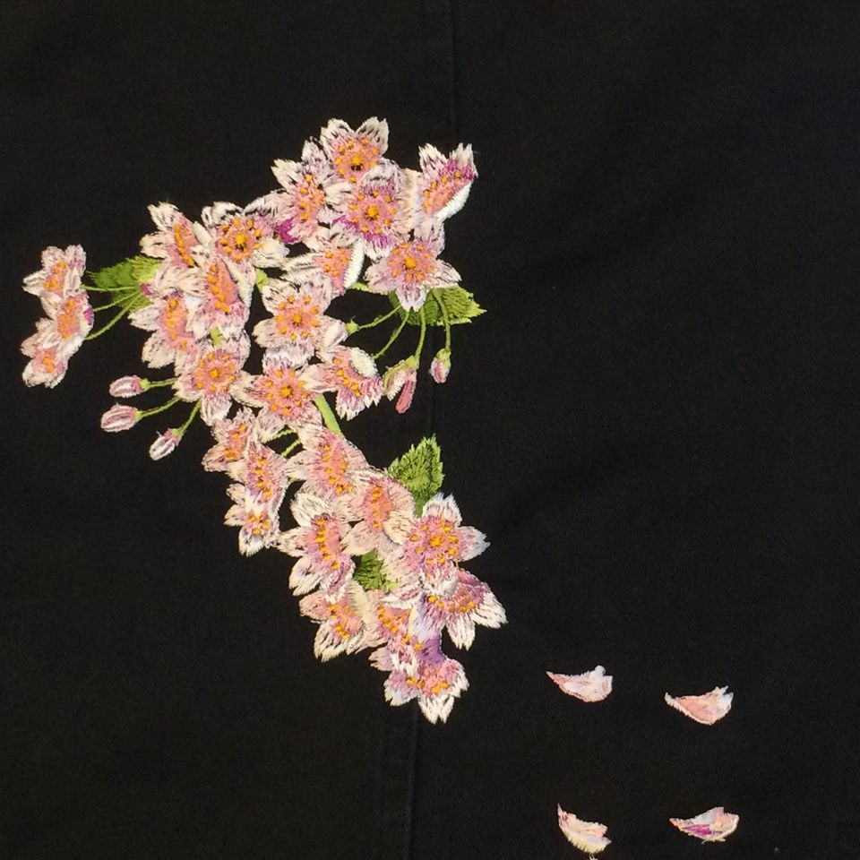 桜刺繍オーダーメイド