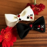 未使用級 ドルチェ＆ガッバーナ ロゴ刺繍 リボンスタイル 蝶ネクタイ ブラック 未使用級 ドルチェ＆ガッバーナ ロゴ刺繍 リボンスタイル 蝶