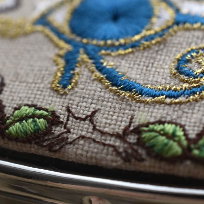 ミミケルの目刺繍のピルケース