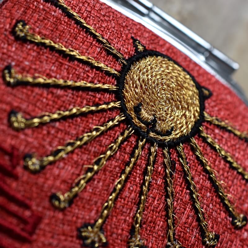 永遠の美刺繍のコンパクトミラー　