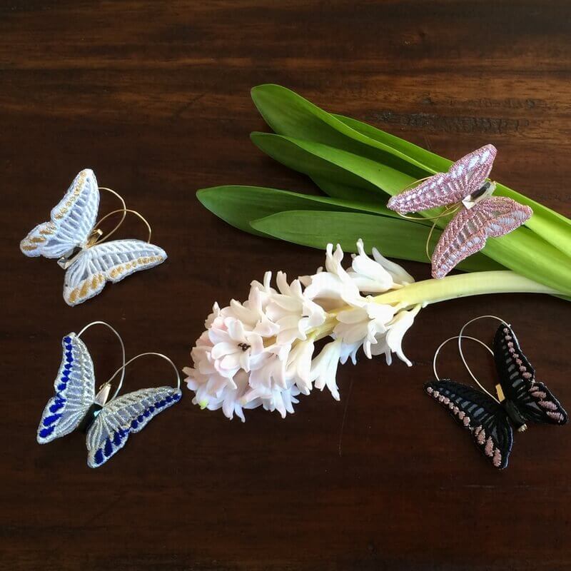 羽ばたく蝶々［Butterfly］昆虫刺繍ブローチ｜mimi刺繍｜東京・吉祥寺 ...