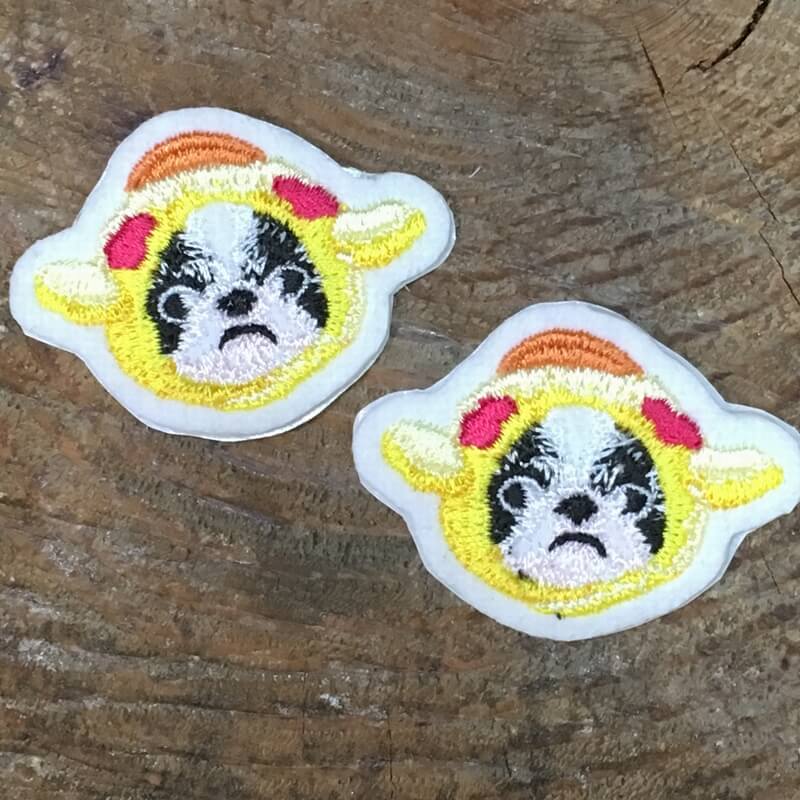 オーダーメイド刺繍 犬のデザイン刺繍ワッペン 販売用ワッペン制作 Mimi刺繍 東京 吉祥寺の小さな刺繍屋さん