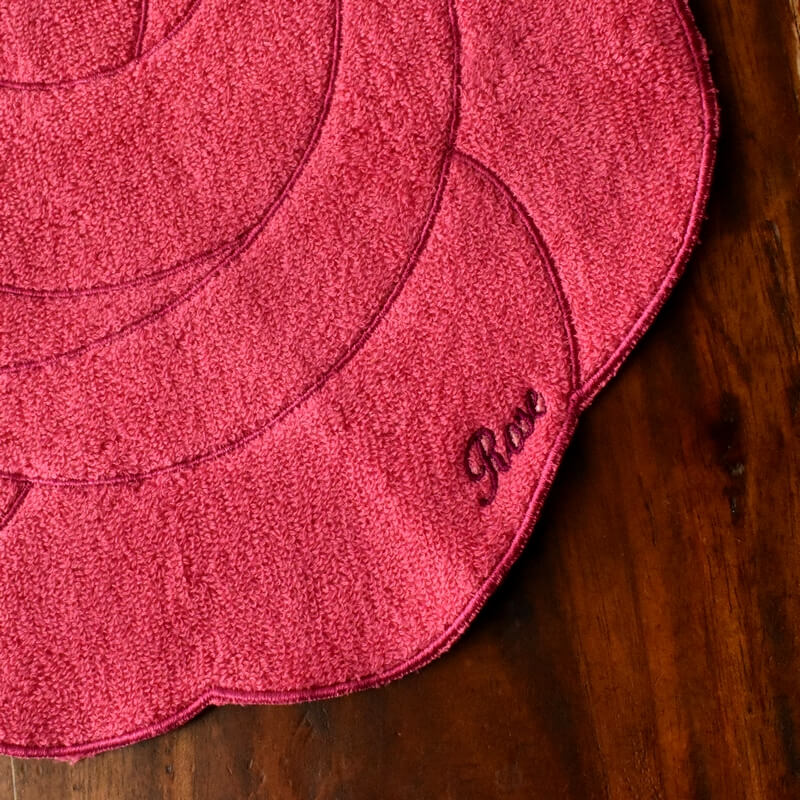 名入れ刺繍薔薇うららハンカチ