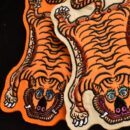 チベタンタイガー･ラグ／［Tiger Rugs］刺繍アップリケ