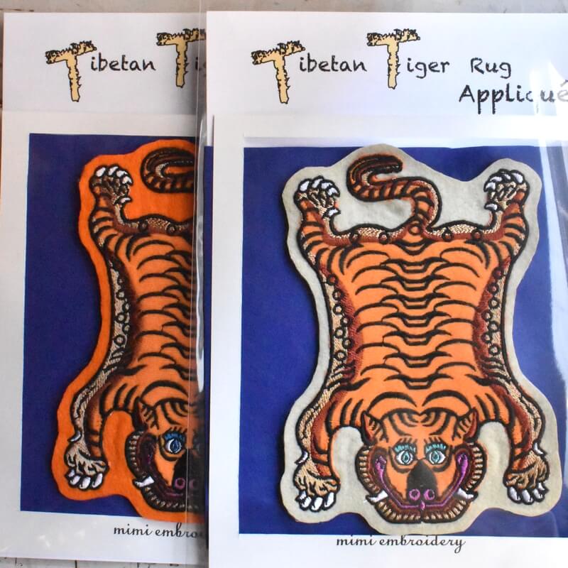 タイガー･ラグ刺繍アップリケ台紙