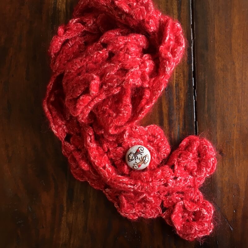 おさるダンスくるみボタン刺繍ブローチ/38