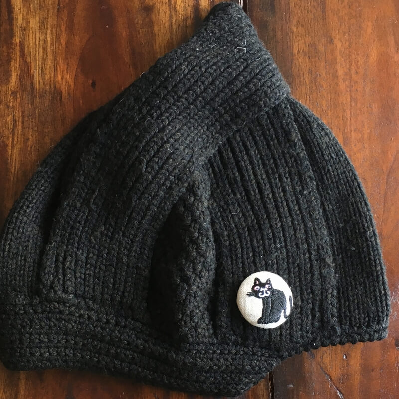 猫のくるみボタン