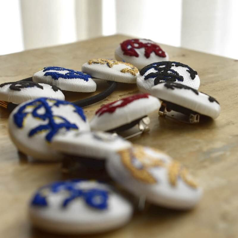 アンカーボタン刺繍ブローチ/29