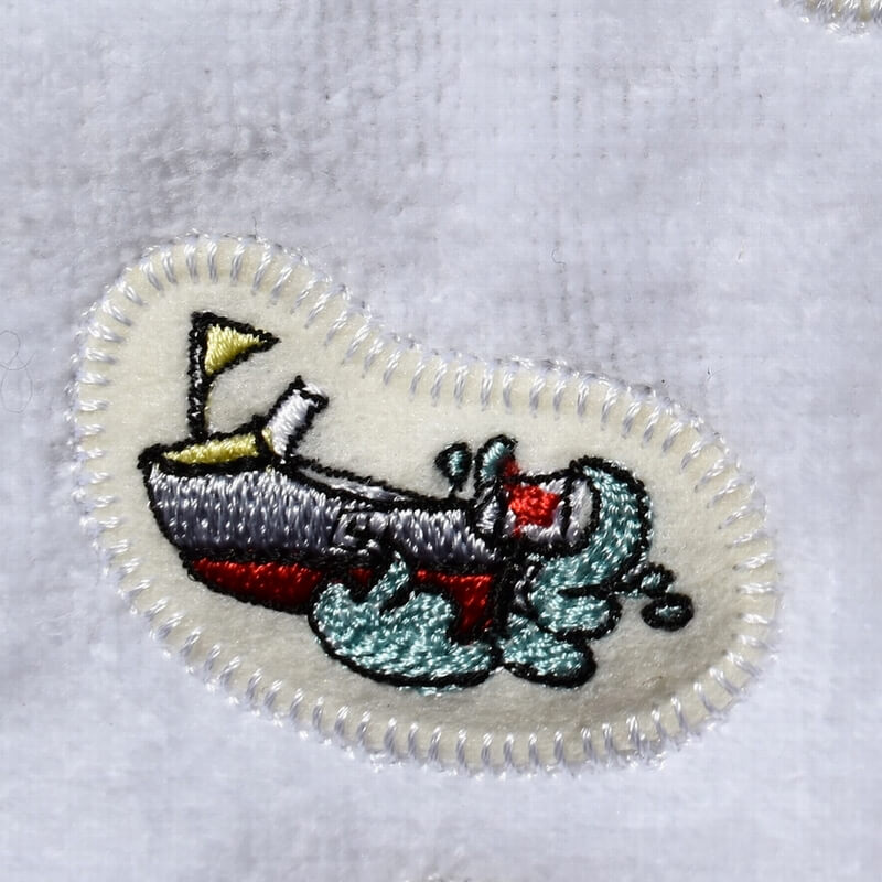 ボート刺繍タオル
