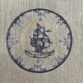 プレート舟刺繍イメージ