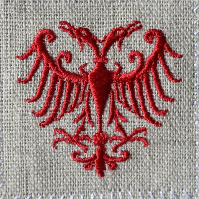 セルビア鷲の紋章[双頭の鷲]Double-headed eagle_Serbiaの刺繍図案