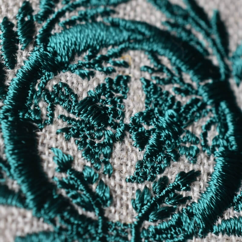 竹に雀の刺繍図案