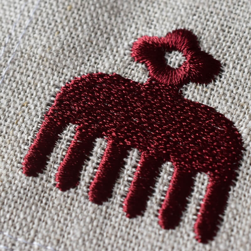 赤鳥の刺繍図案