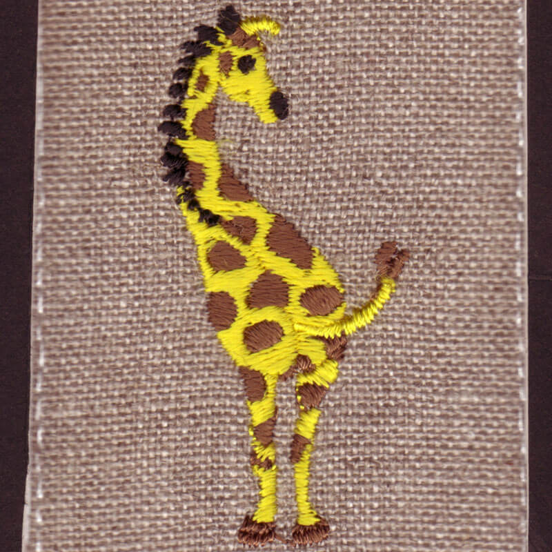 キリンhip 動物 刺繍図案デザイン Mimi刺繍 東京 吉祥寺の小さな刺繍屋さん