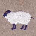 メリーさんの羊[動物]刺繍図案デザイン