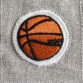 バスケットボール刺繍図案ステッカー