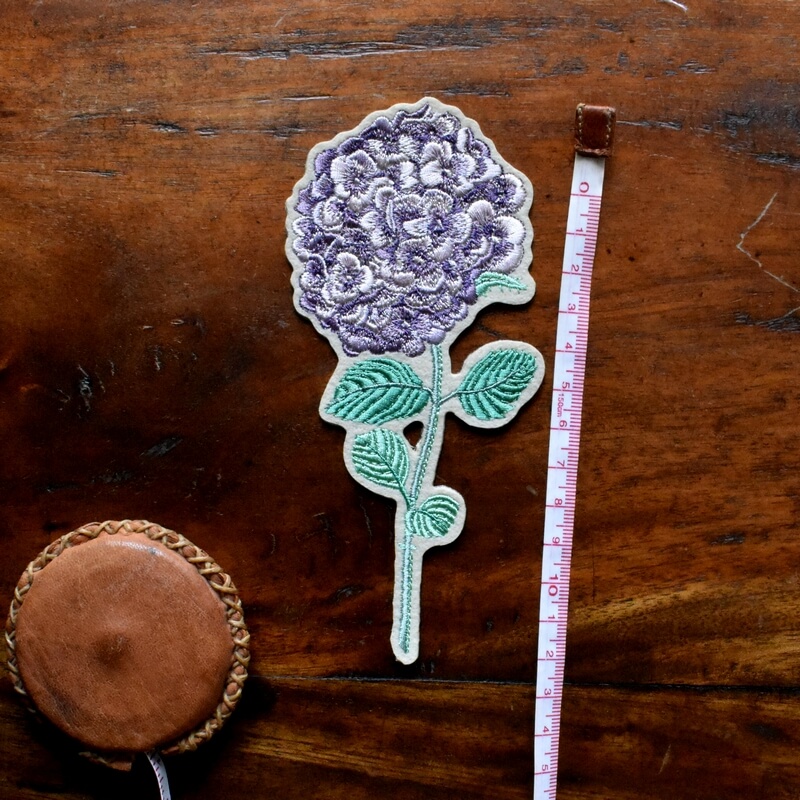 一輪花刺繍紫陽花の定規定規