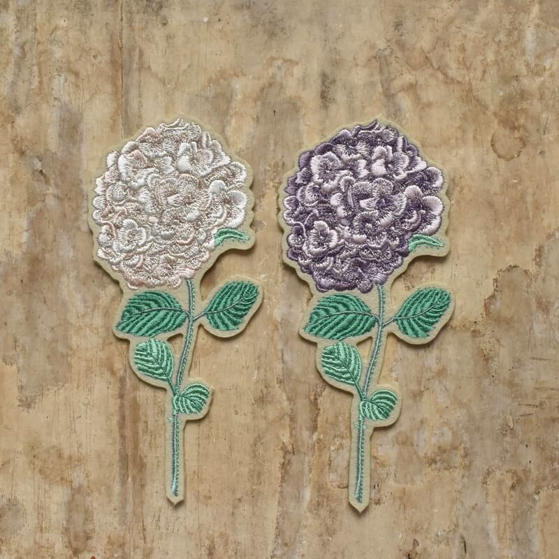 一輪花刺繍紫陽花の色展開