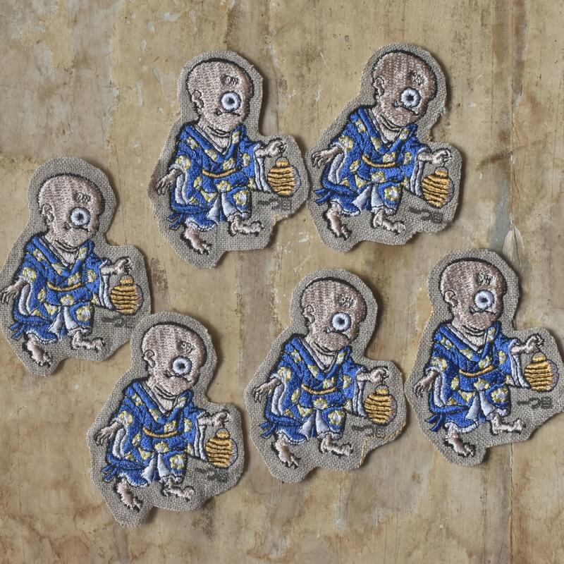 一つ目小僧妖怪刺繍のあっぷりけ