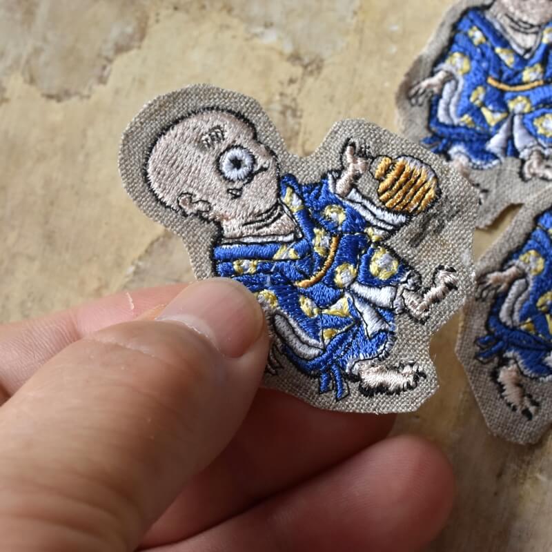 一つ目小僧妖怪刺繍のあっぷりけハンド